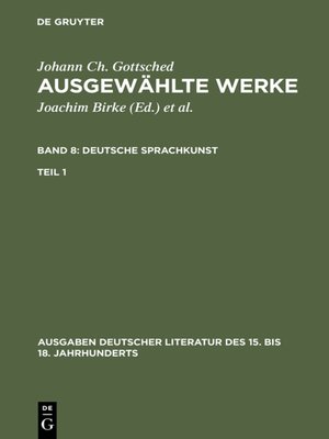 cover image of Deutsche Sprachkunst. Erster Teil